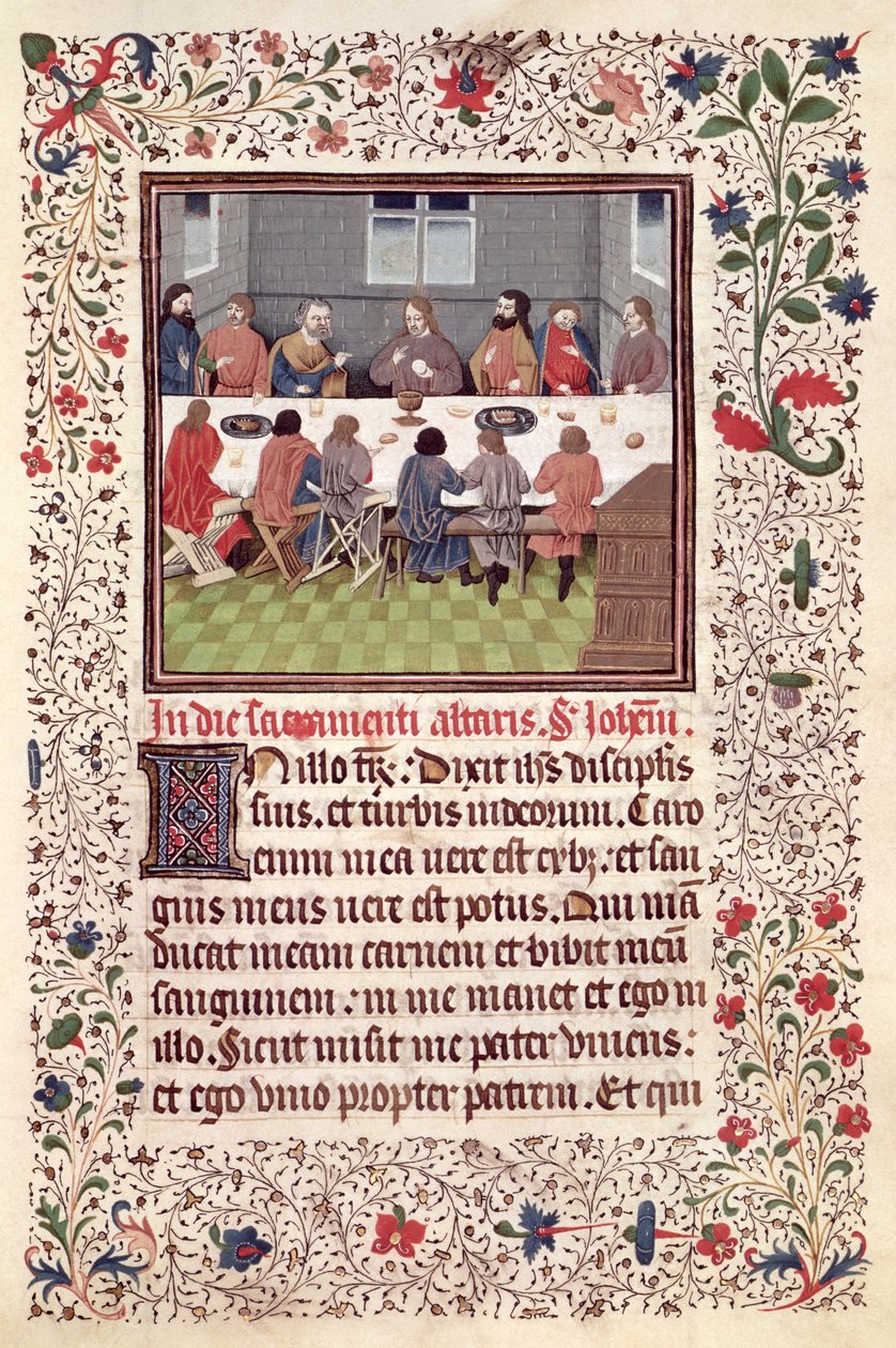 Ms 370 fol.184 Viimeinen ehtoollinen tekijältä French School
