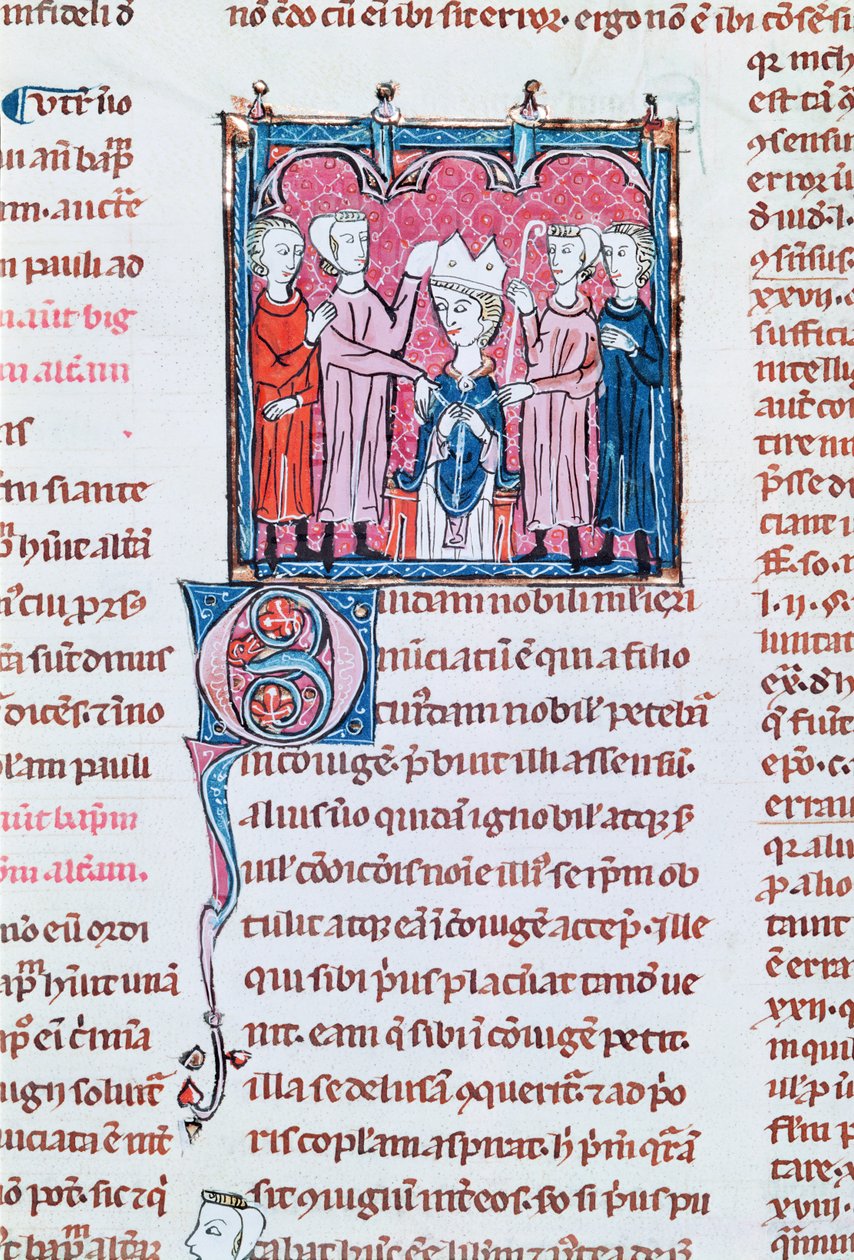 Ms 372 fol.158v Piispan valtaistuimelle, Decrets de Gratienista tekijältä French School