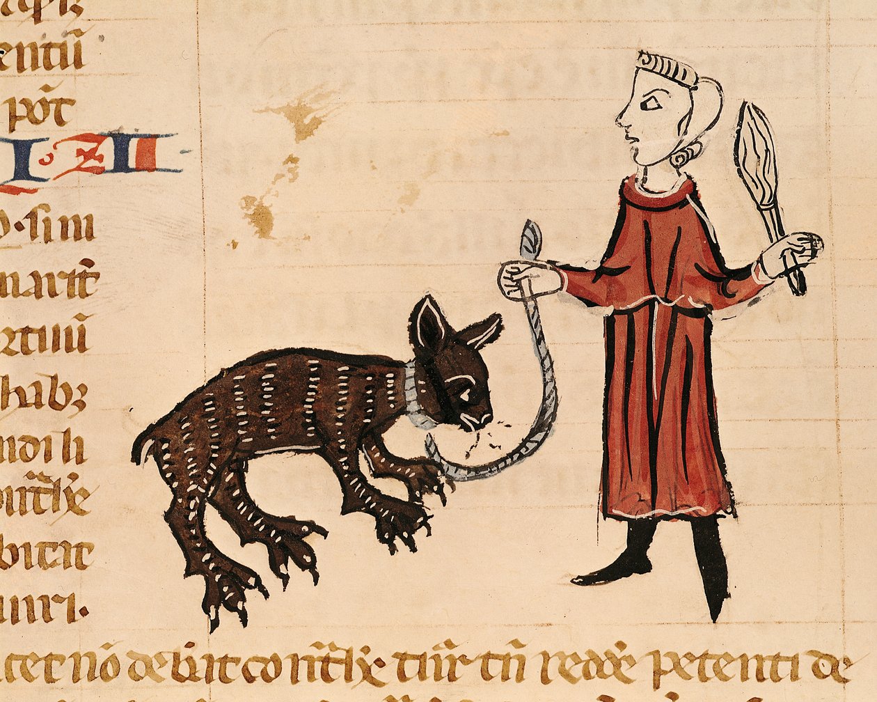 Ms 372 fol.241v A Bear Keeper, Decrets de Gratienilta tekijältä French School