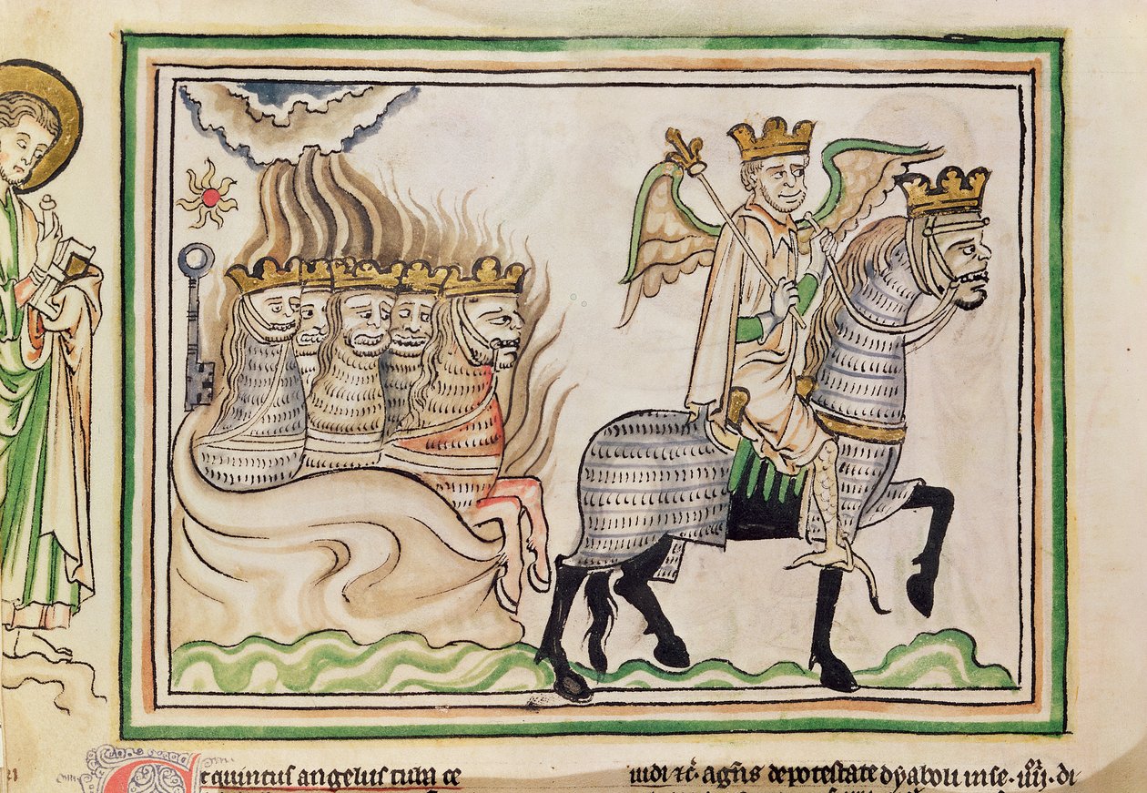 Ms 422 f.33v Saatanan tähden putoaminen tekijältä French School