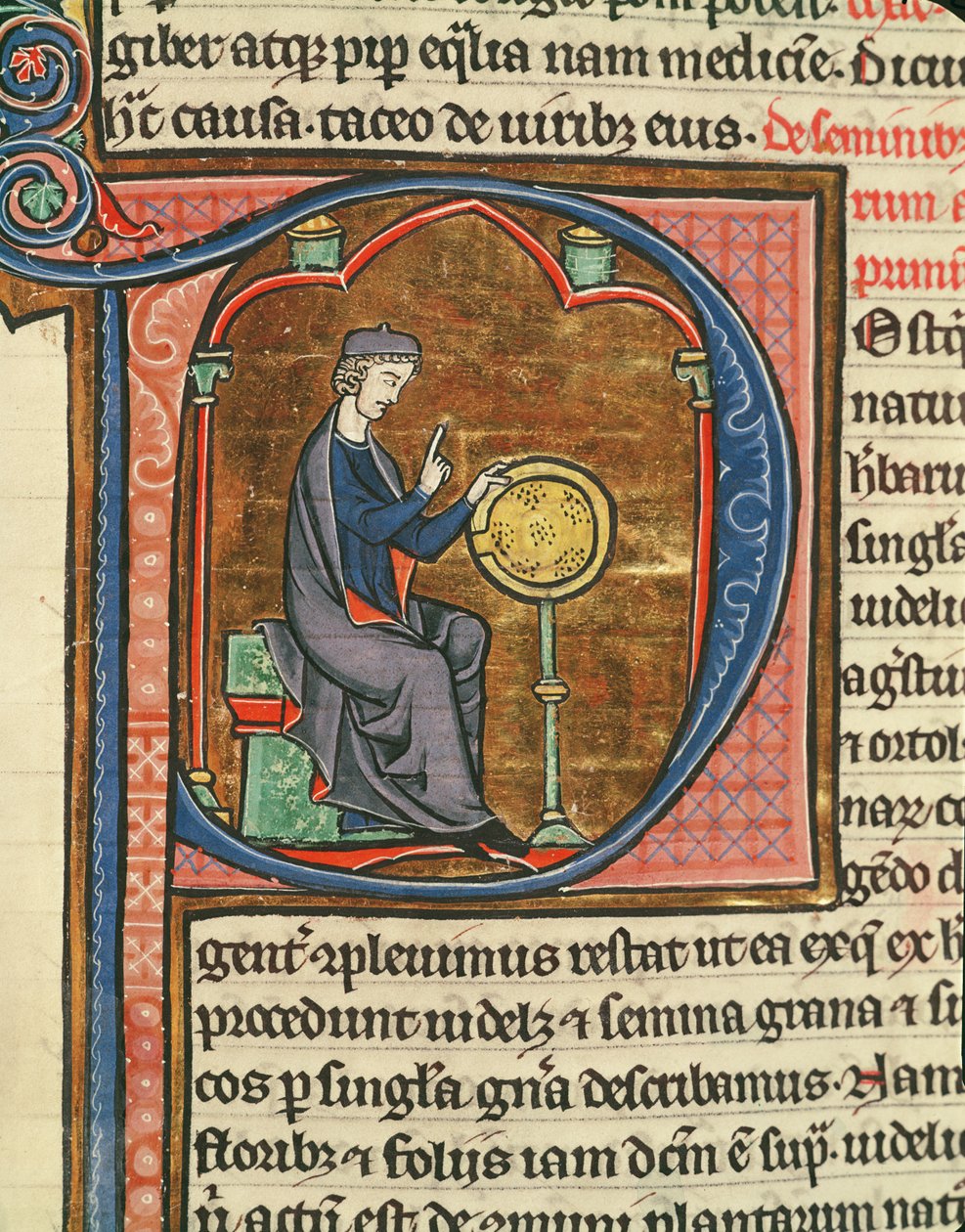 Ms 426 fol.48 Viljan seulonta, Vincent de Beauvais
