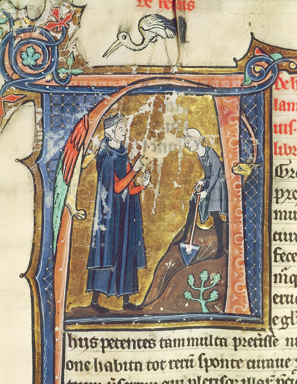 Ms 426 fol.6 Digging, Vincent de Beauvais