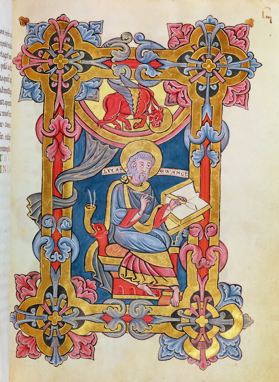Ms 479 fol.33 St. Luke, The Gospels of the Abbaye de Cysoing tekijältä French School
