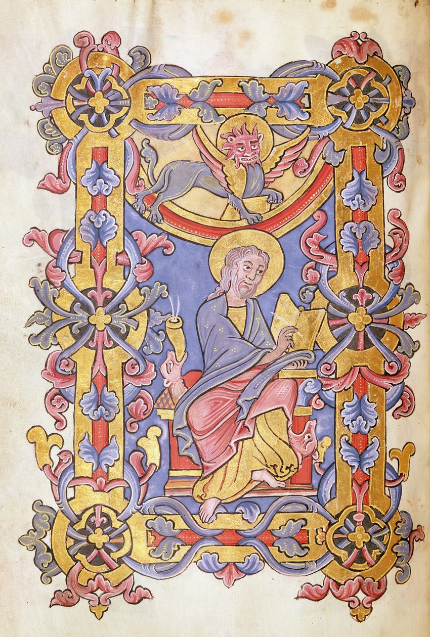 Ms 479 fol.53 St. Mark, The Gospels of the Abbaye de Cysoing tekijältä French School