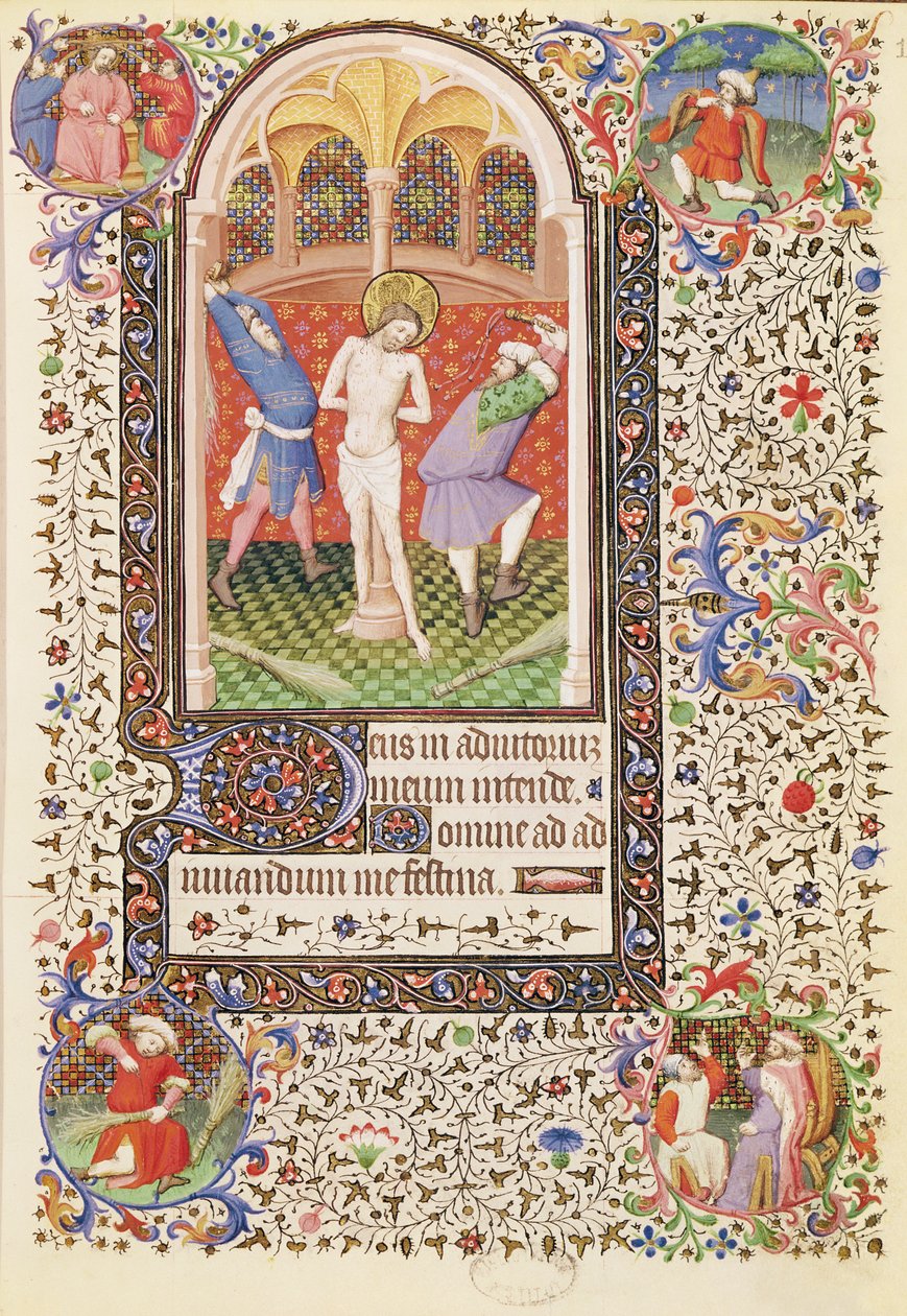 Ms 547 fol.13 Liputus, Poitiersin naisen käyttämä tuntikirja tekijältä French School