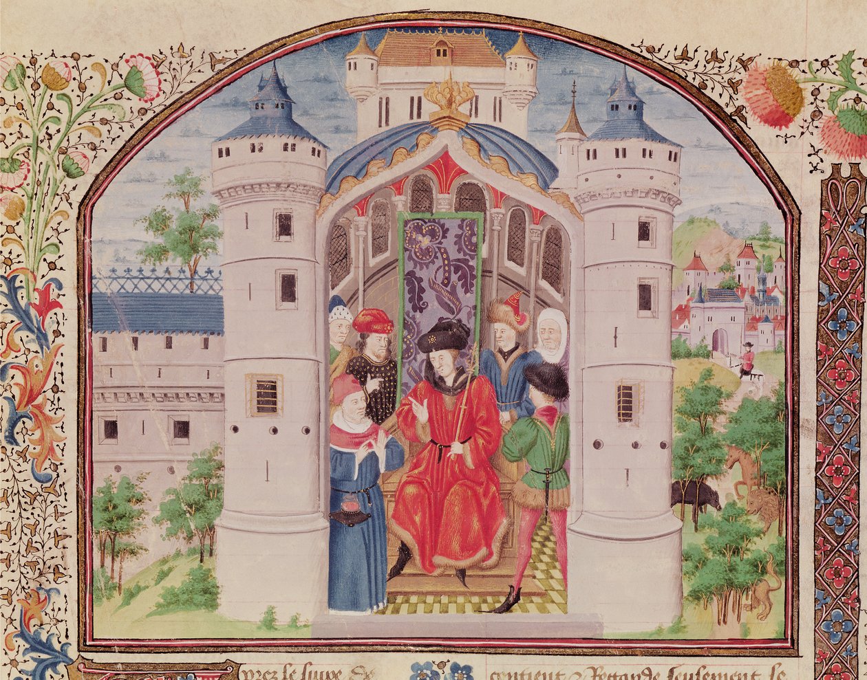 Ms 927 Fol.426 Taloustieteen esitys, Aristoteleen (384-322 eKr.) teoksesta Ethics, Politics and Economics (katso myös 165166) tekijältä French School