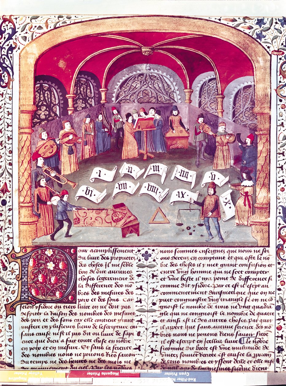 Ms Fr 22532 fol.336 konsertti, Des Proprietez des Choses, Barthelemy lAnglais tekijältä French School