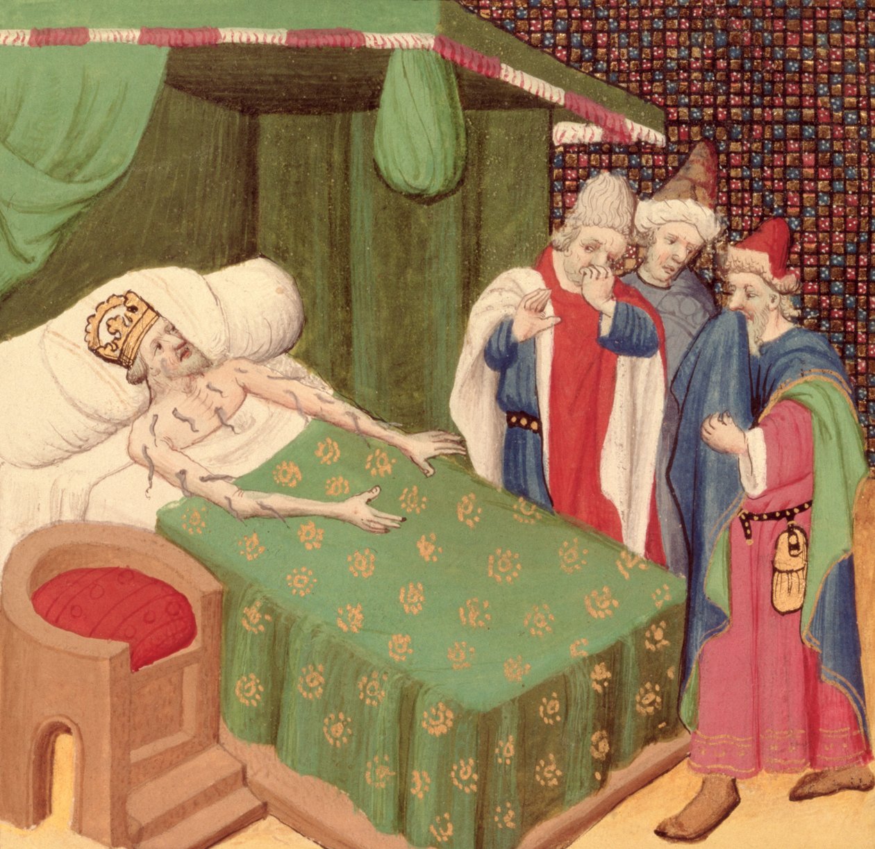Ms Fr 226 The Use of Leeches, The Decameron, Giovanni Boccaccio (1313-75) tekijältä French School
