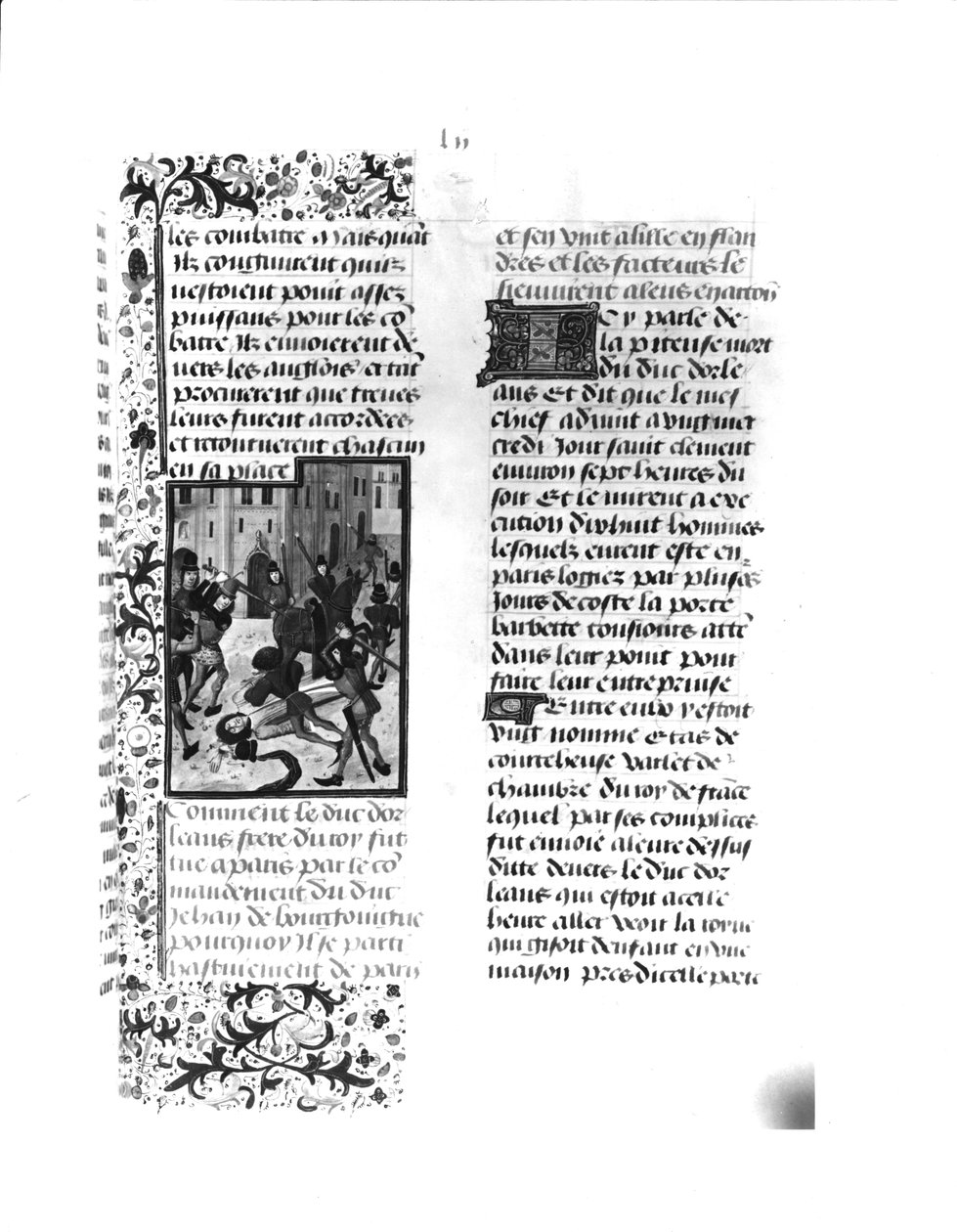 Ms Fr 2680 fol.52 Orléansin herttuan murha Pariisissa tekijältä French School