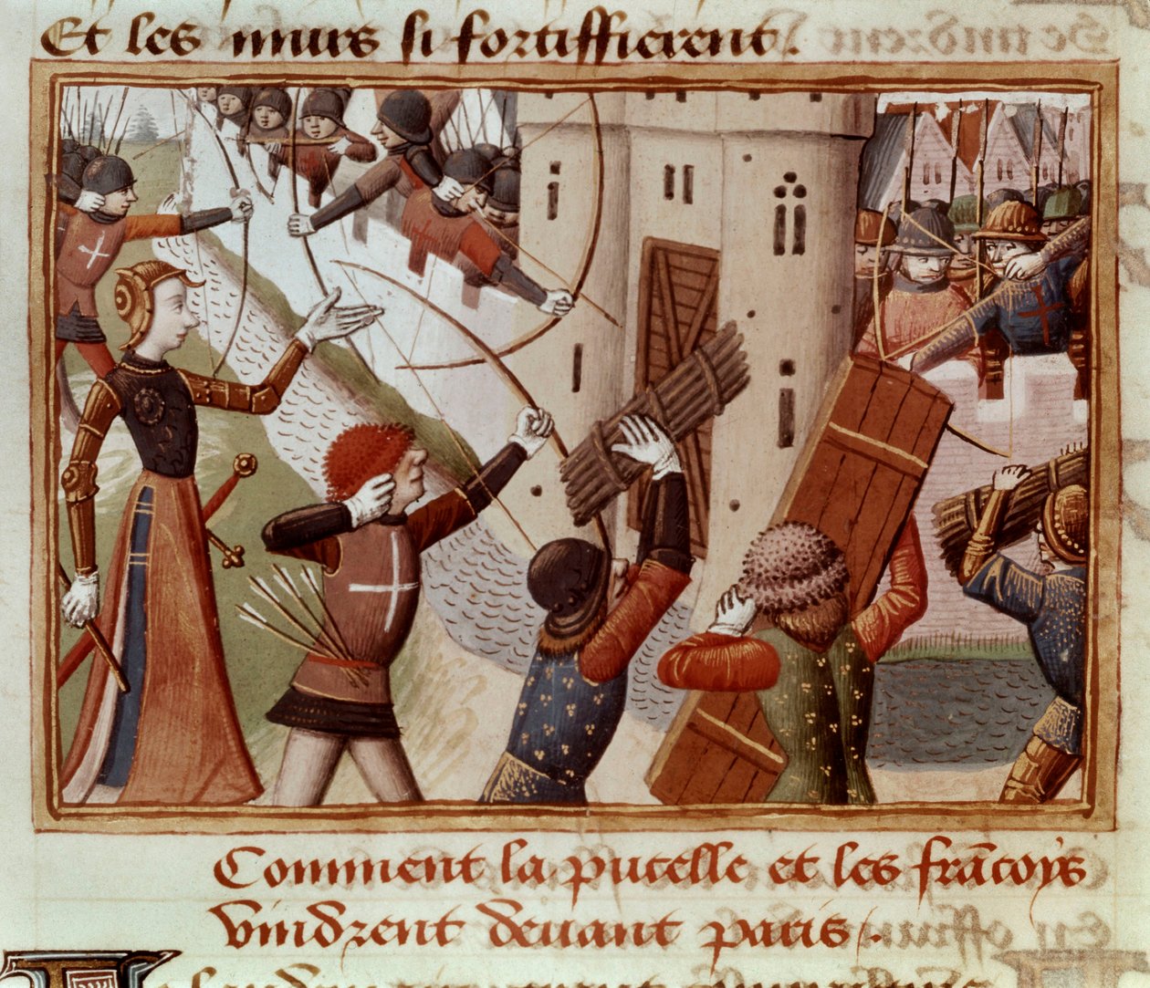 Ms Fr 5054 f.66v Pariisin piiritys, lokakuu 1428, Kaarle VII:n vigiliat. tekijältä French School