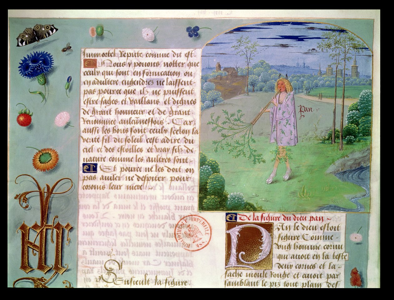 Ms Fr 9197 fol.187 Pan, Livre des Echecs Damour tekijältä French School