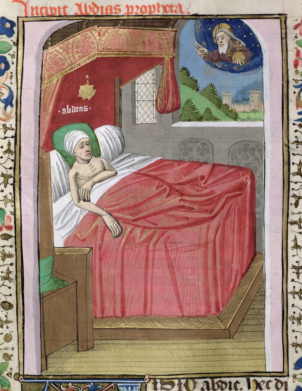 Ms H 7 fol.110v Näky Obadjasta, Jean XXII:n Raamatusta tekijältä French School