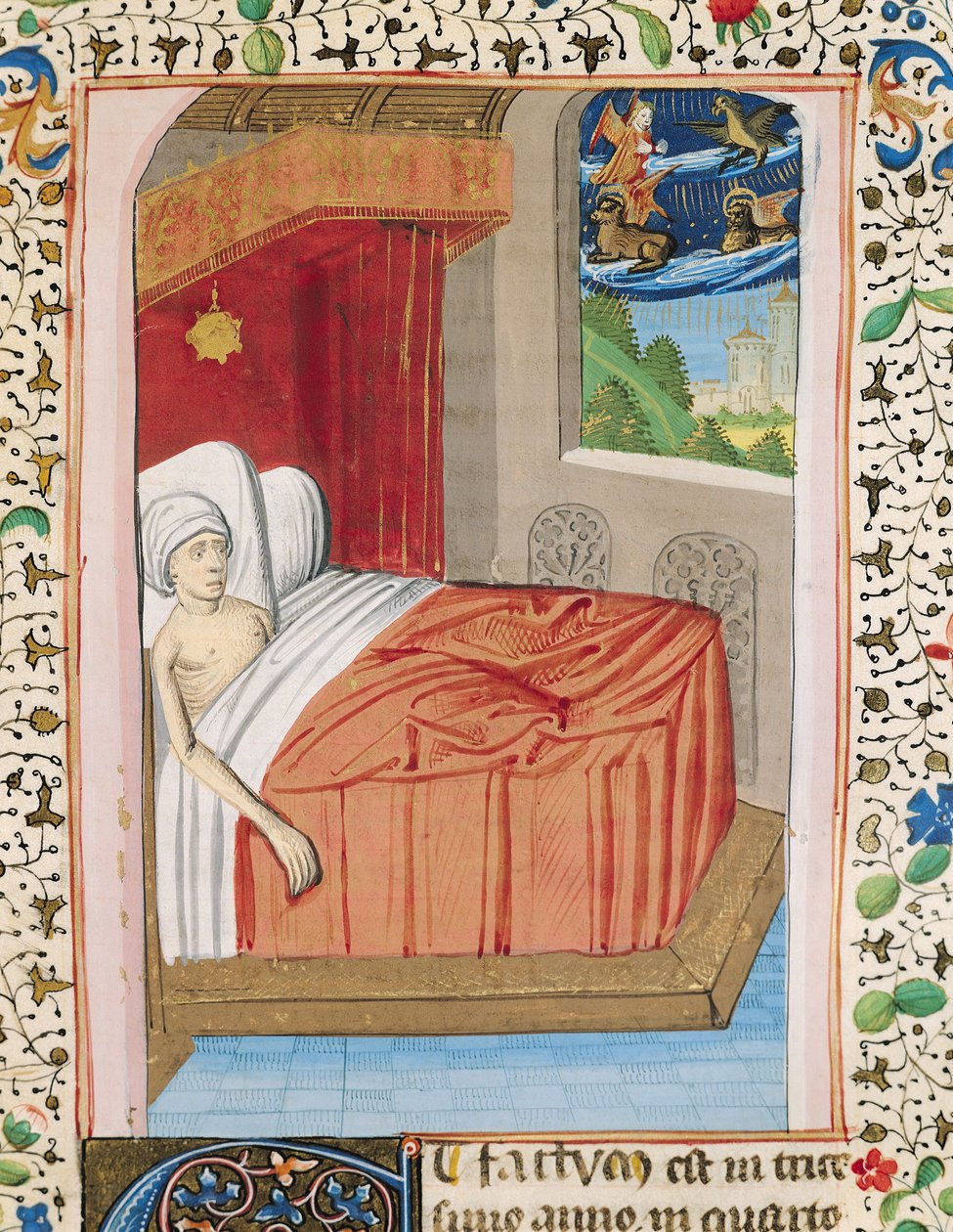 Ms H 7 fol.76r Hesekielin näy, Jean XXII:n Raamatusta tekijältä French School