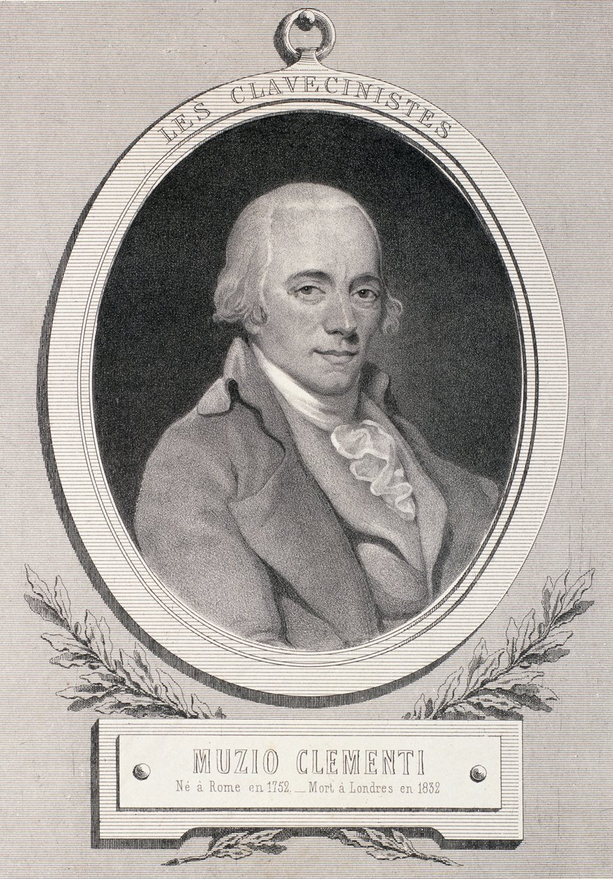 Muzio Clementi (1752-1832), kaiverrus Alfred Lemoine tekijältä French School
