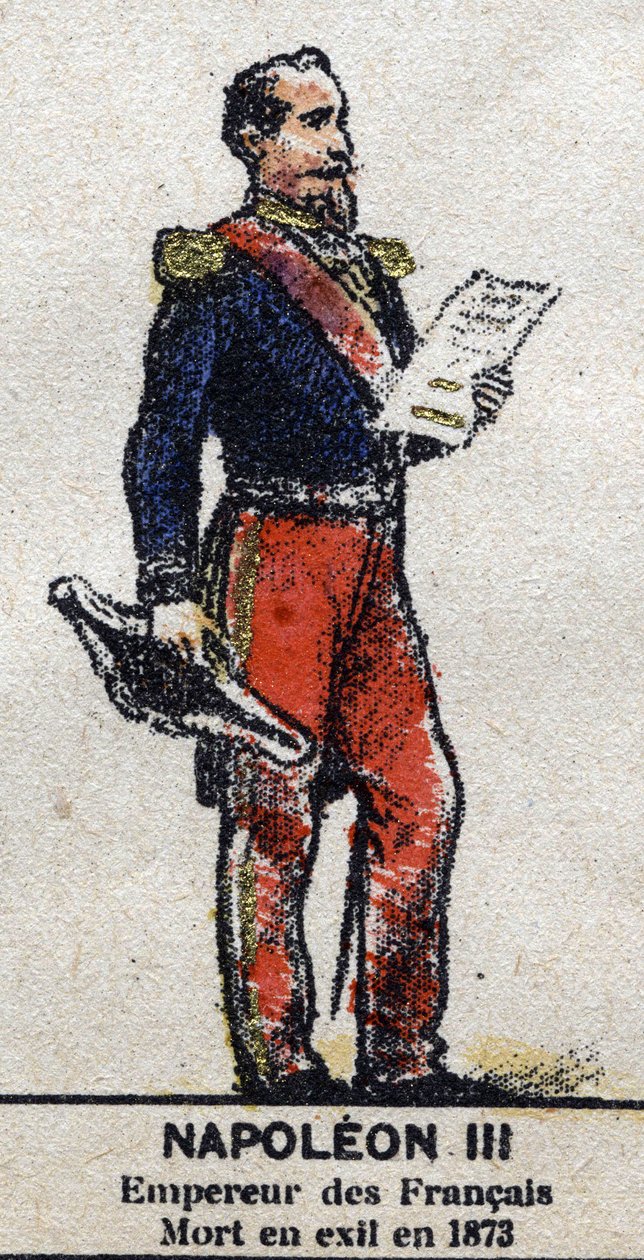 Napoleon III (1808-1873), Ranskan keisari. "" Galeriedessa Ranskan kuninkaat ja kuningattaret ja maineikkaat hahmot 1643-1895"" Epinal kuva. tekijältä French School