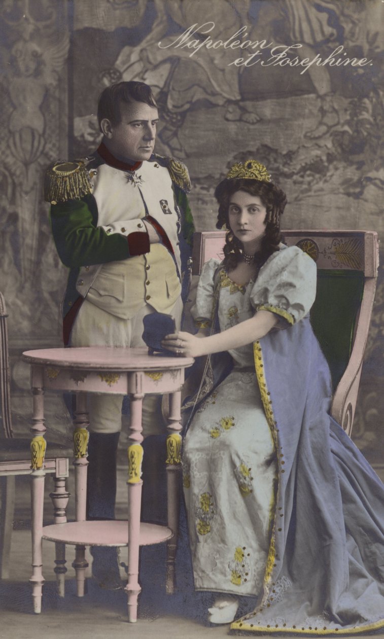 Napoleon ja Josephine (värilitografia) tekijältä French School