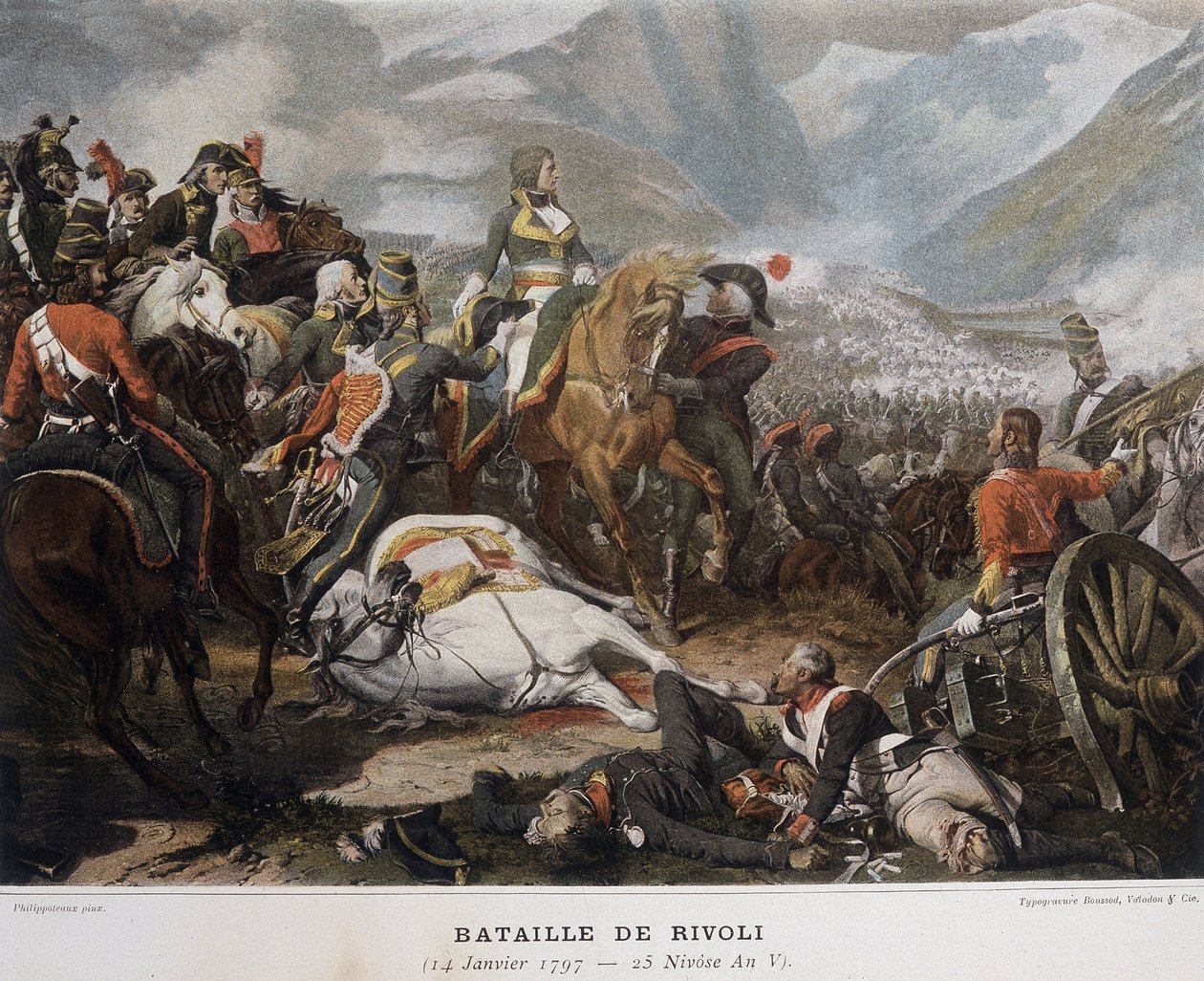 Napoleon Rivolin taistelussa 14. tammikuuta tekijältä French School