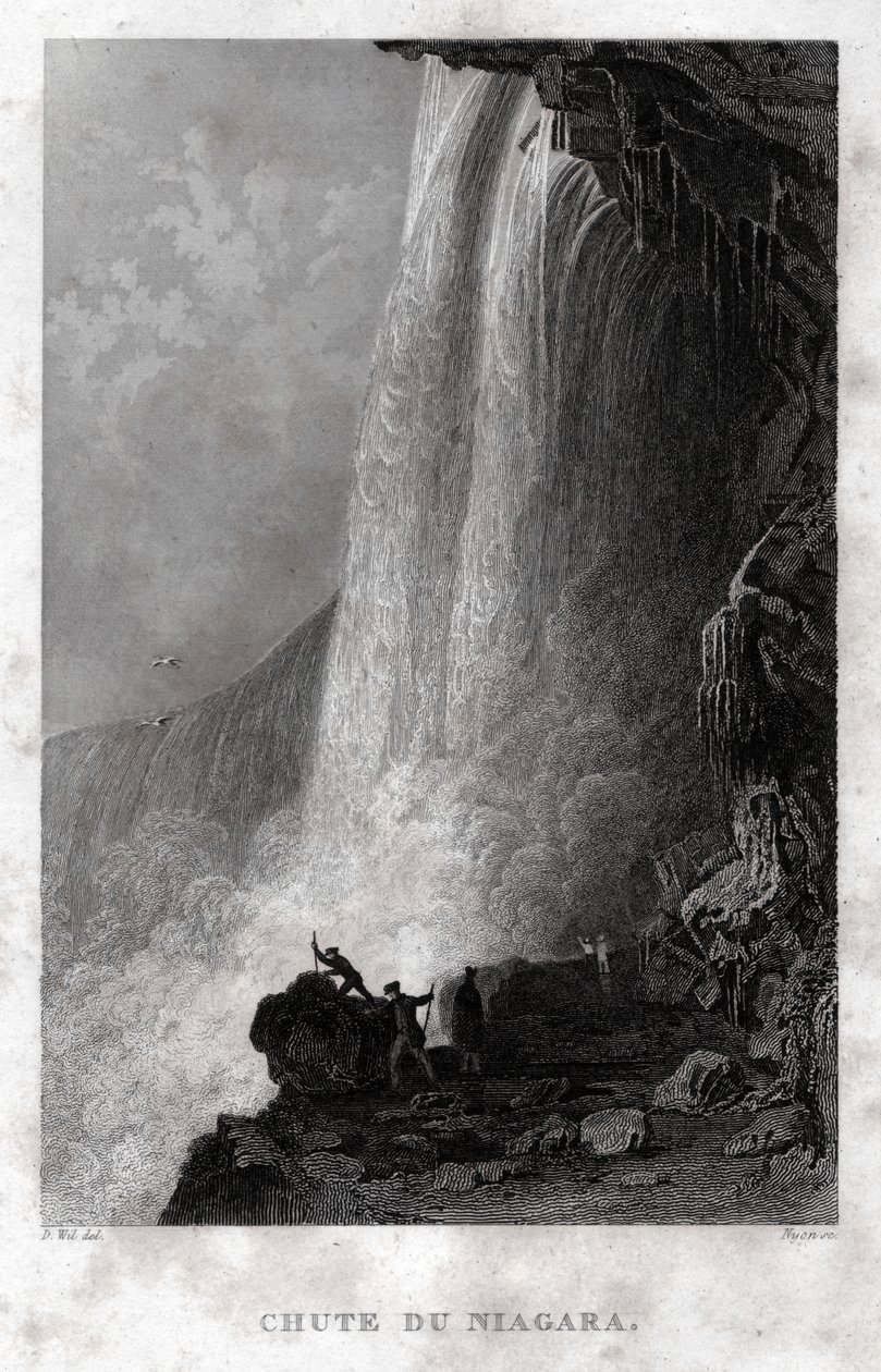 Niagaran putoukset. (kaiverrus, n. 1860) tekijältä French School
