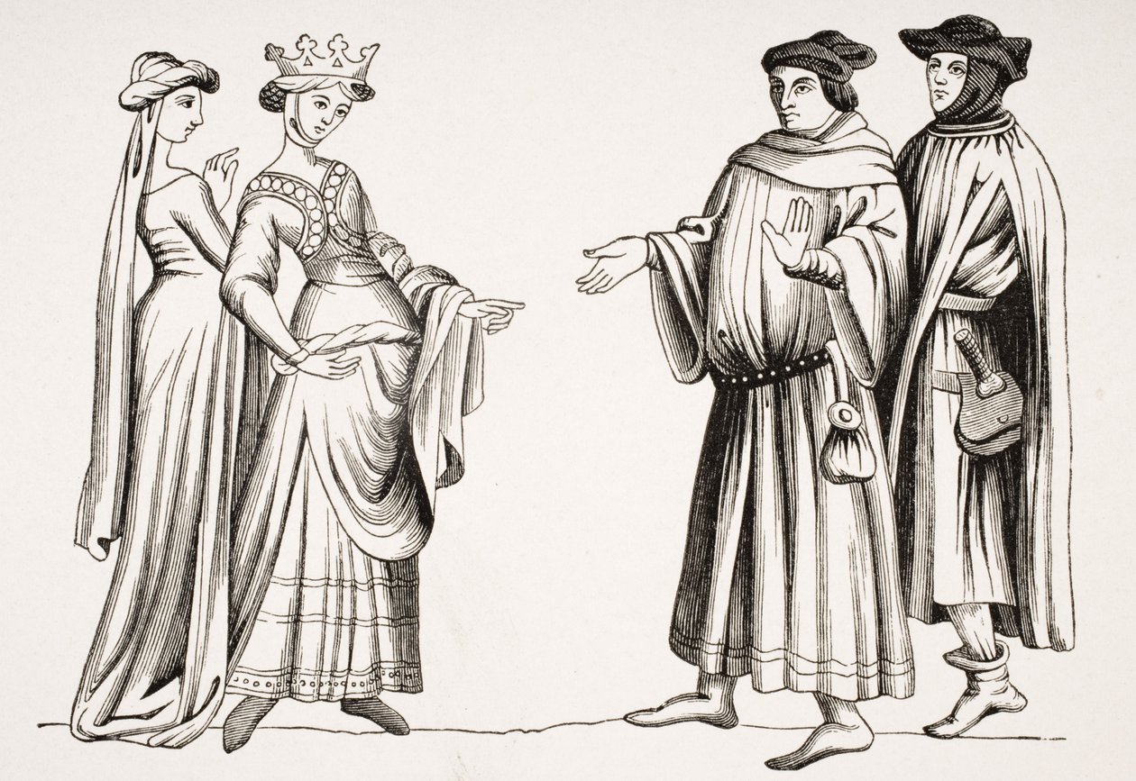 Noble Lady and Maid of Honor ja kaksi Burgesssia, 