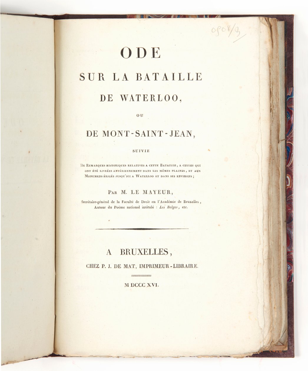 "Oodi Waterloon taistelusta", Adrien-Jacques-Joseph Le Mayeur tekijältä French School