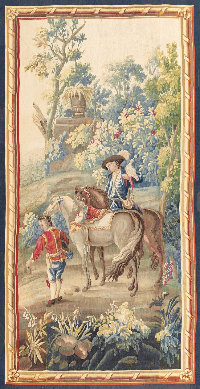 Yksi Louis XVI:n pastoraalisista kuvakudosparista, Aubusson, n. 1775 tekijältä French School