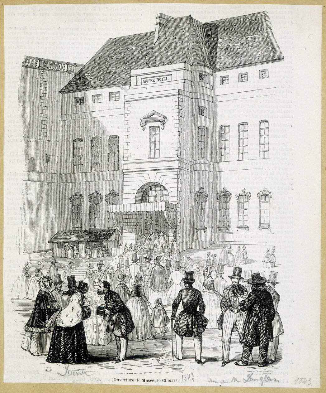 Musee Royalin (Musee du Louvre) avajaiset 15. maaliskuuta tekijältä French School
