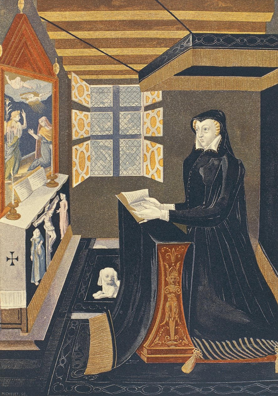 Oratorio polvillaan kuningatar Catherine de Medicille (Firenze tekijältä French School
