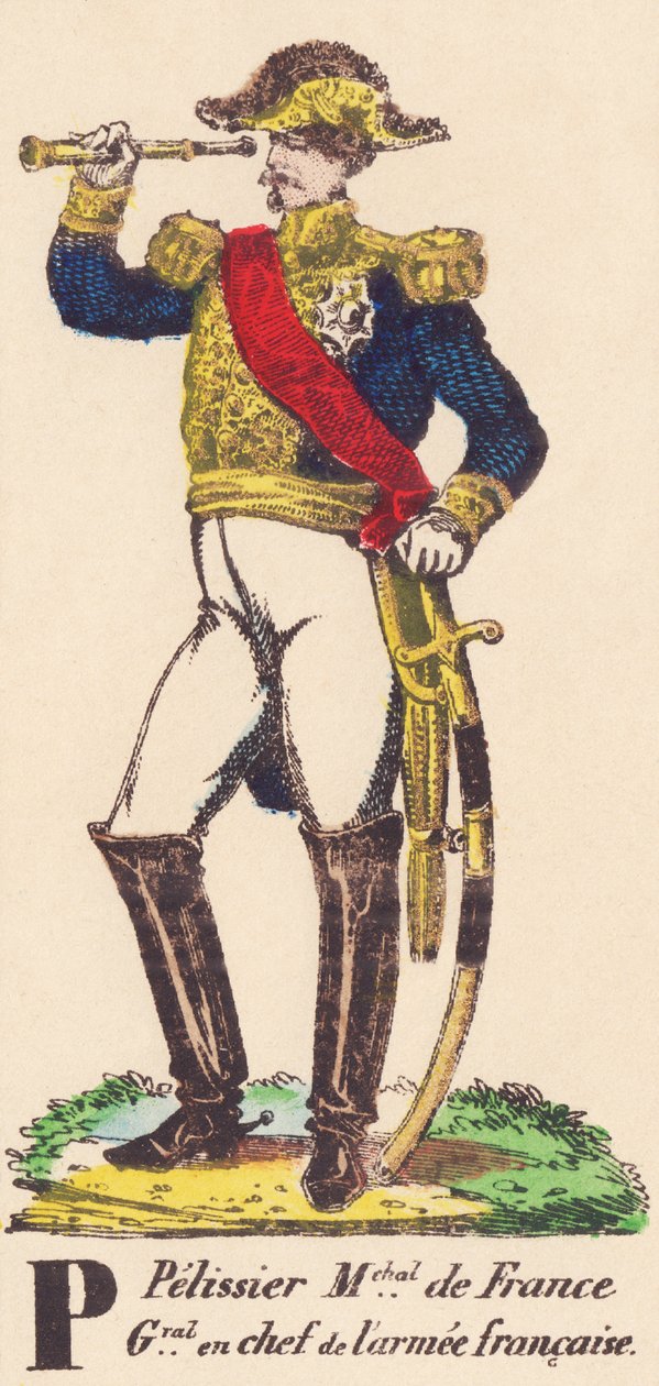 ; P: Pélissier (tavoitteellinen) Ranskan marsalkka (vuonna 1855), Ranskan armeijan komentaja (1794-1864) tekijältä French School