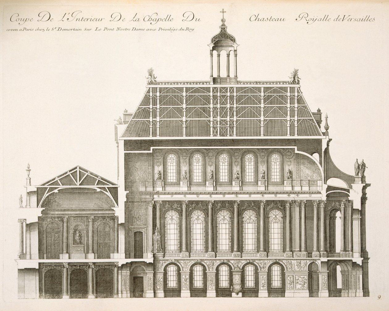 Palais du Louvre: Kuninkaallinen kappeli, osa, noin 1720-luku tekijältä French School