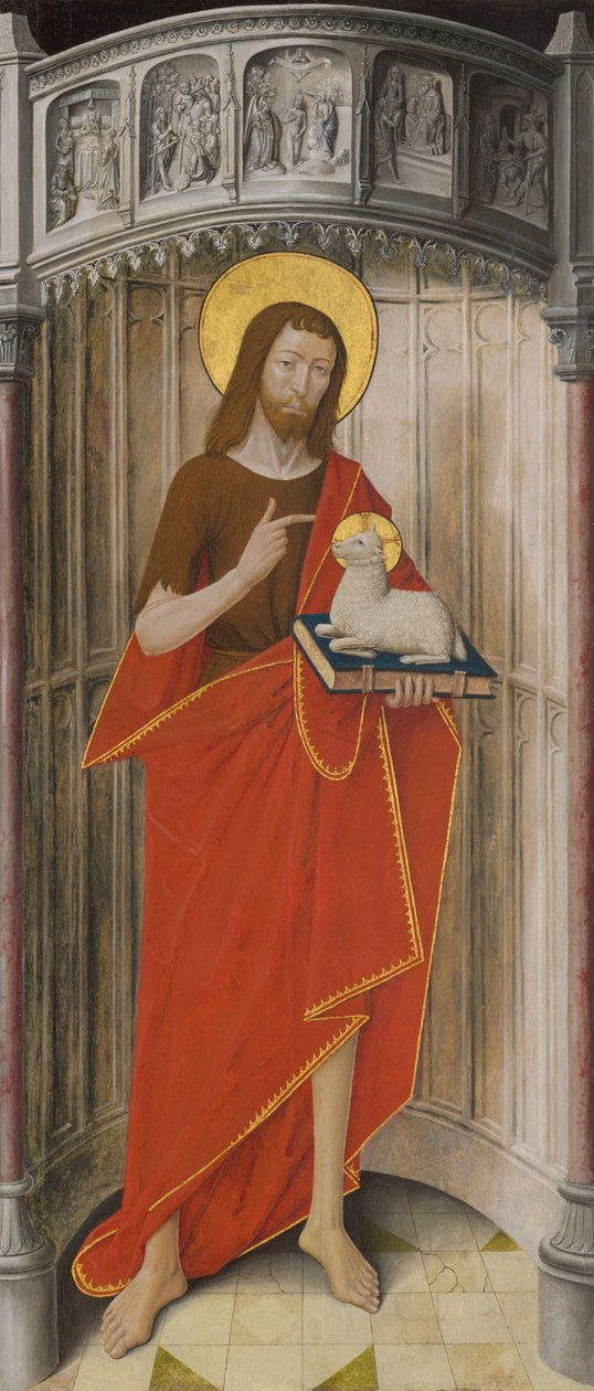 Paneelit Saint-Honorén kartaston alttarista, Thuison-les-Abbeville: Johannes Kastaja tekijältä French School