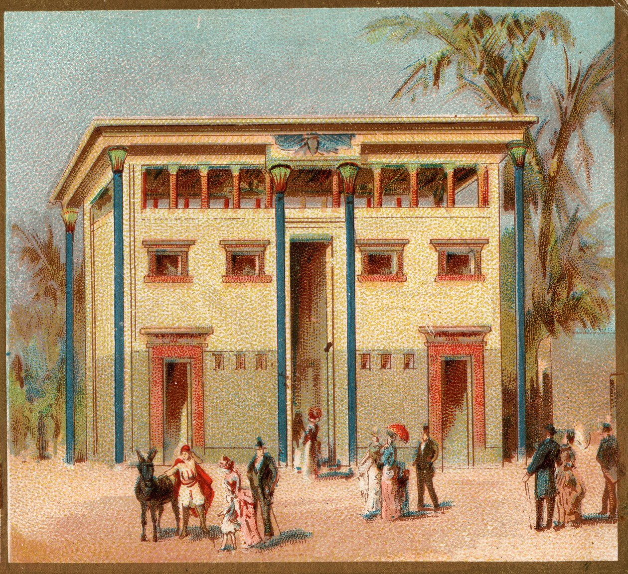 Pariisi. Vuoden 1889 yleisnäyttely : Egyptiläinen talo . tekijältä French School