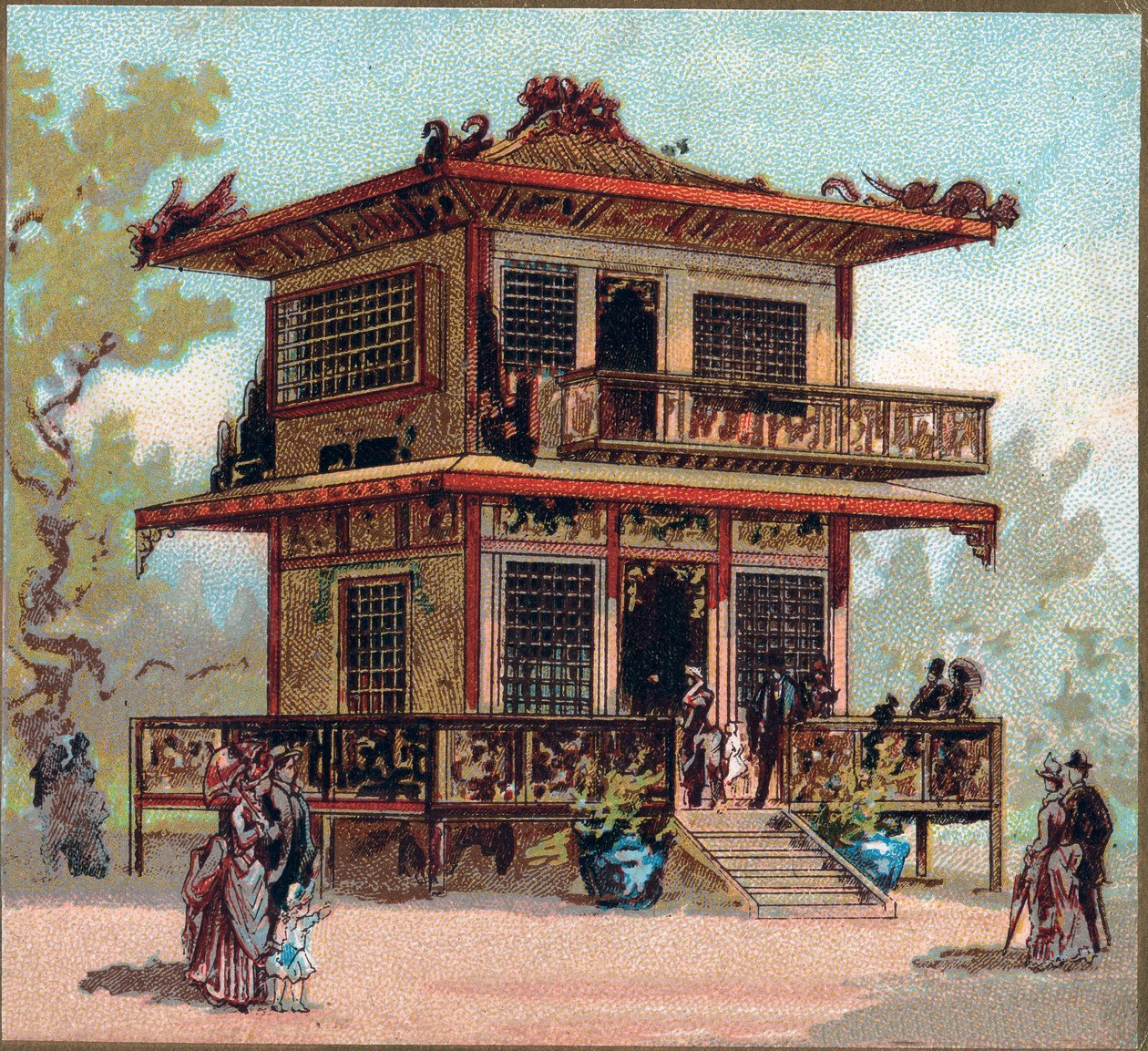Pariisi. Maailmanlaajuinen näyttely 1889: Japanin paviljonki. tekijältä French School