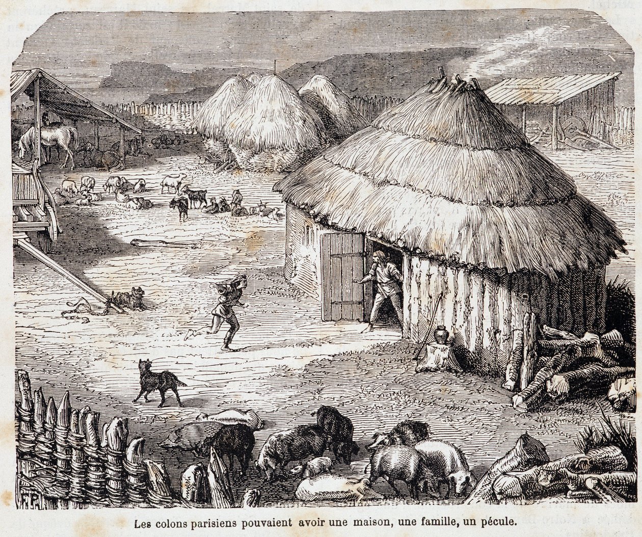 Pariisilaisilla uudisasukkailla voisi olla talo, perhe, pecule (Lutecen gallialaiset asukkaat) - "Paris a travers les centuries" tekijältä French School