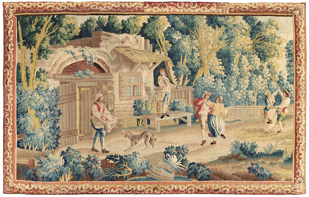 Pastoraalinen kuvakudos, Aubusson, 1700-luvun puoliväli tekijältä French School