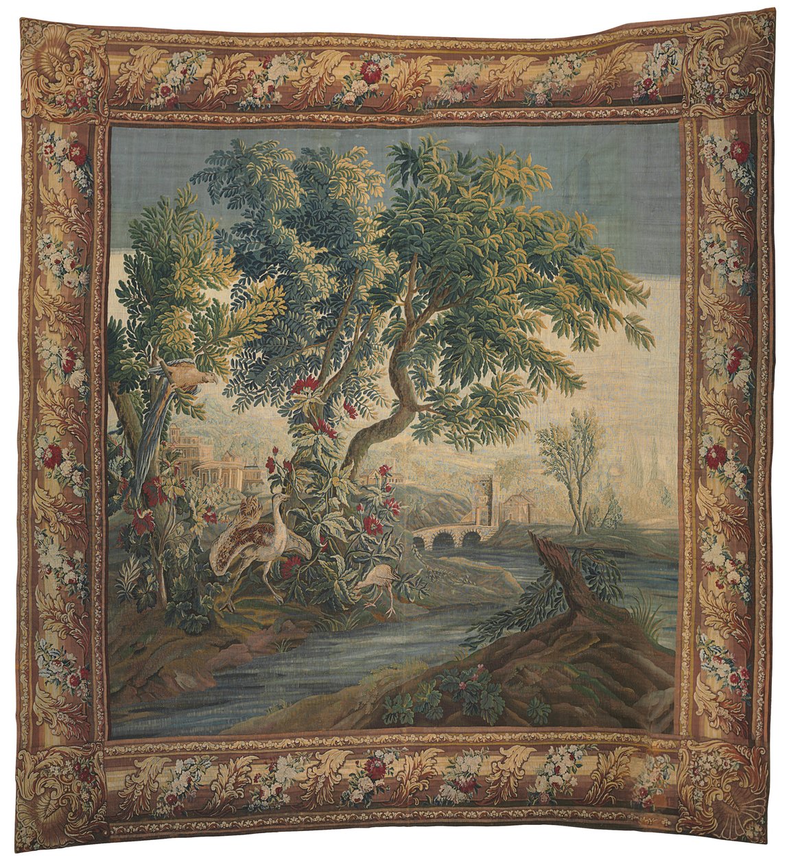 Pastoraalinen kuvakudos, Beauvais, 1700-luvun puoliväli (silkki ja villa) tekijältä French School