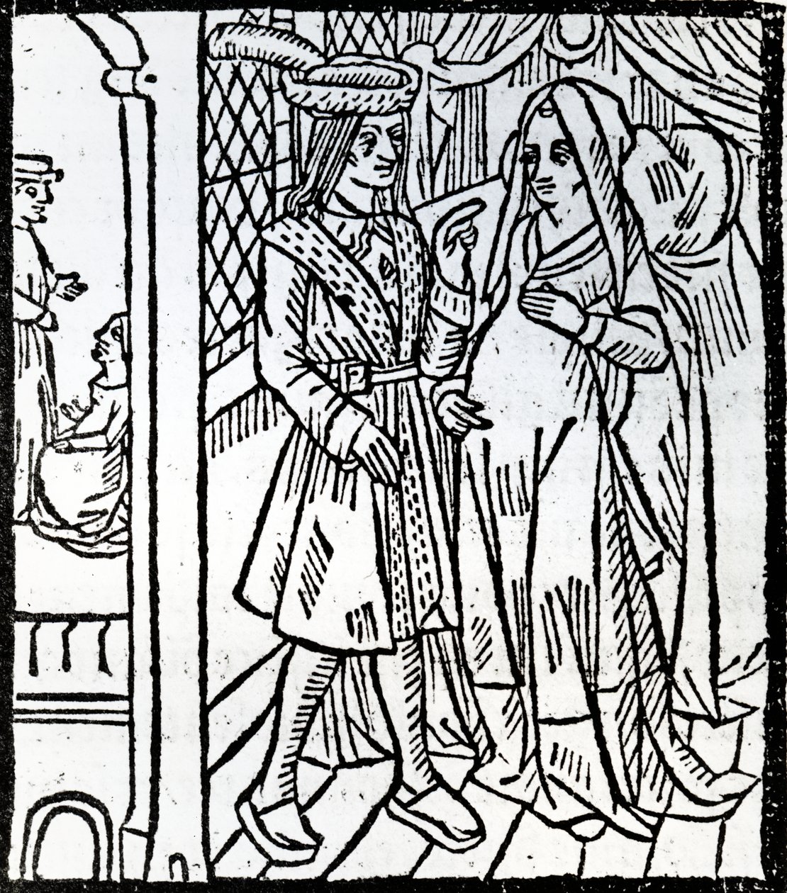 Pathelin ja Guillemette, Mestari Pierre Pathelinin farssista, n. 1465 tekijältä French School