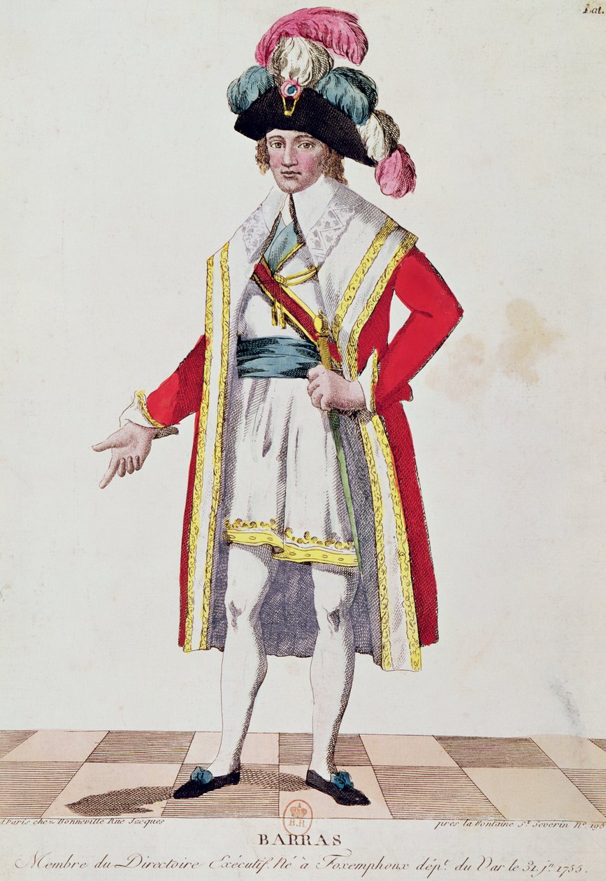 Paul Francois Jean Nicolas (1755-1829) Vicomte de Barras (värikaiverrus) tekijältä French School