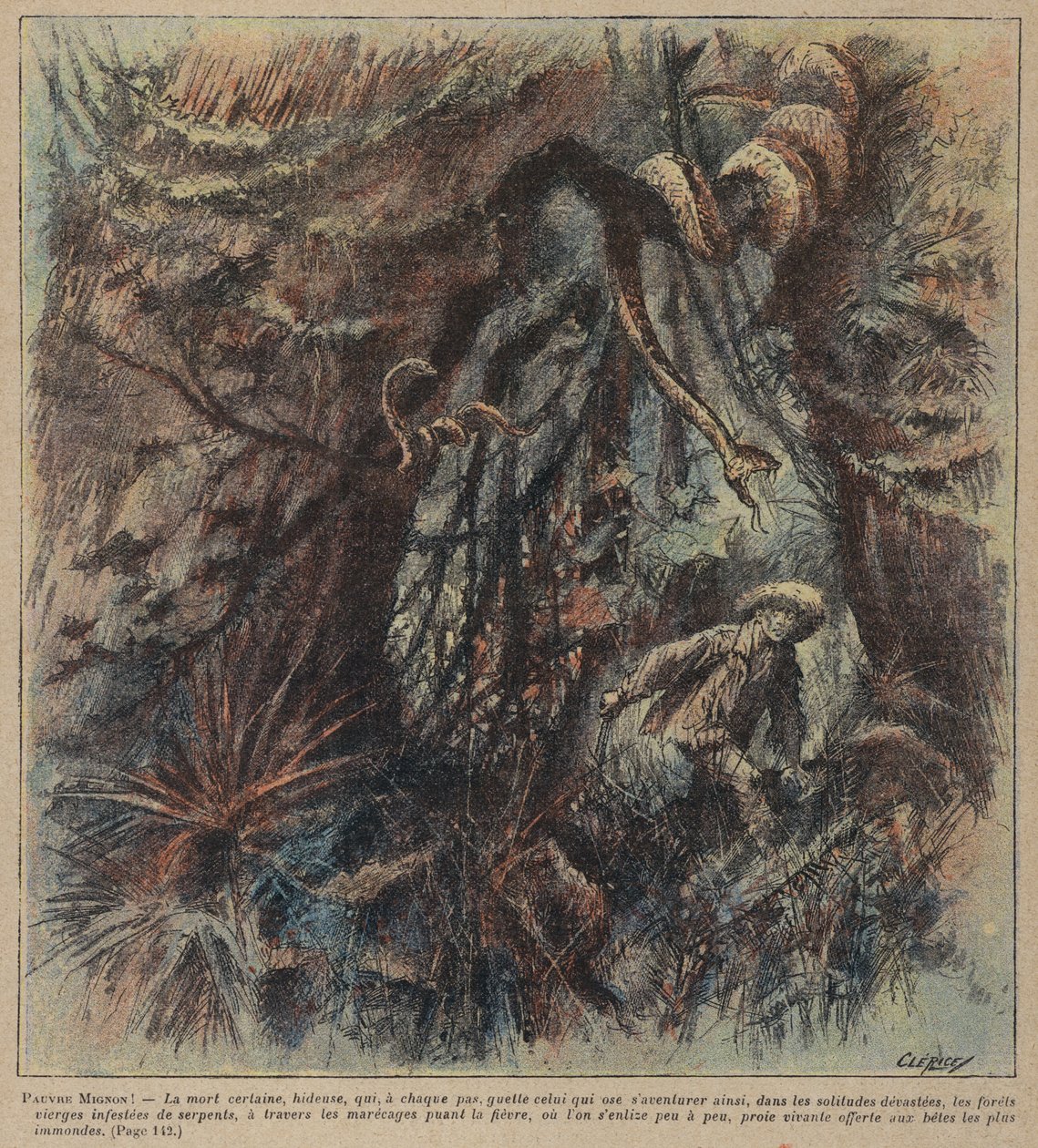 Pauvre Mignon, Edmond Ladoucette (värilitografia) tekijältä French School