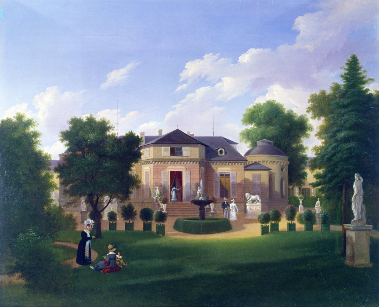 Folie-Beaujonin paviljonki Pariisissa, noin 1830 tekijältä French School