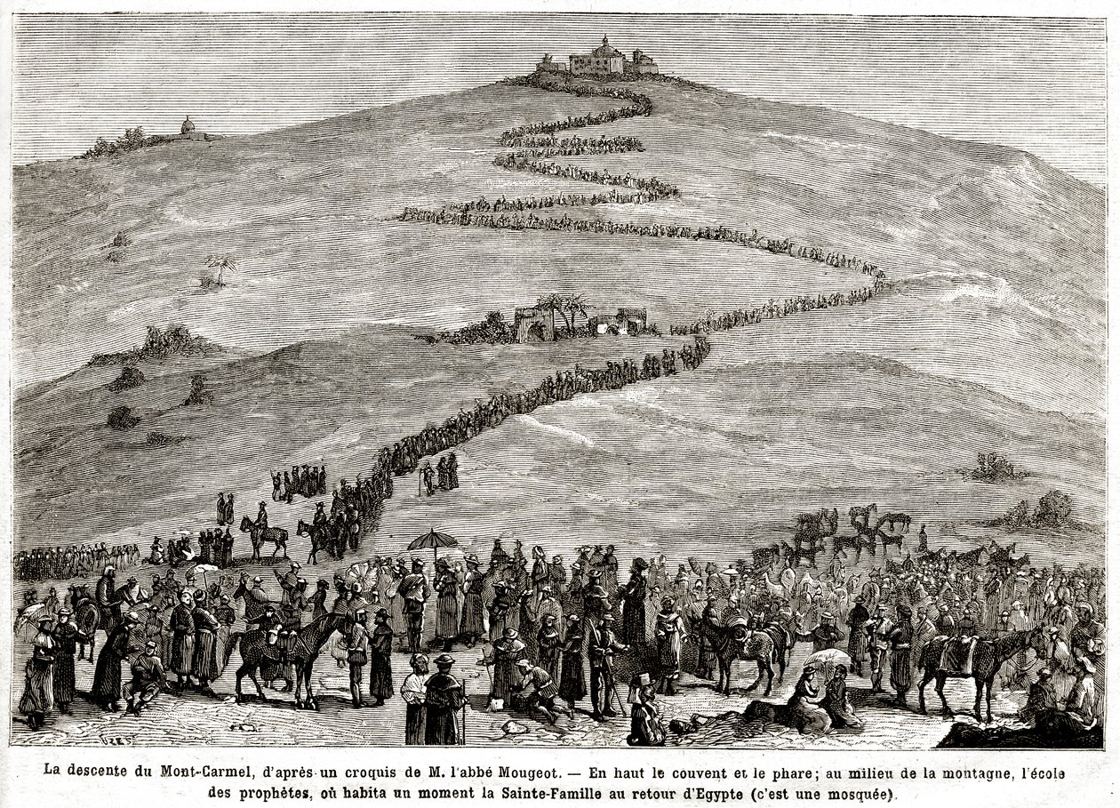 Katumuspyhiinvaellus pyhille paikoille 25. huhtikuuta - 8. kesäkuuta 1882 (kaiverrus) tekijältä French School