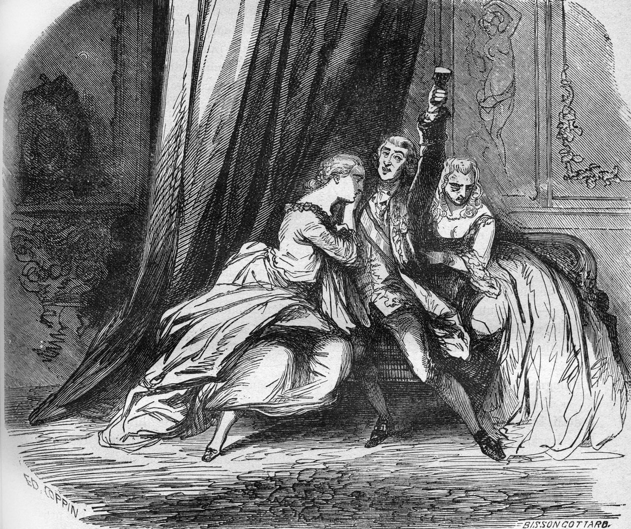 Philip II Orleansin herttua (hallitsija) (1674-1723) ja hänen kaksi tytärtään Marie Louise Elisabeth d