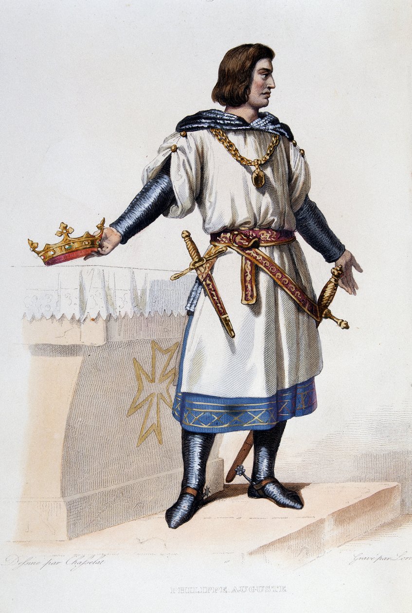 Philippe Auguste - elokuvassa "" Ranskalainen Plutarch"" 1844-1847 tekijältä French School