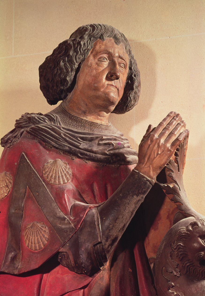 Philippe de Commynes (1447-1511) haudastaan (monivärinen kivi) tekijältä French School