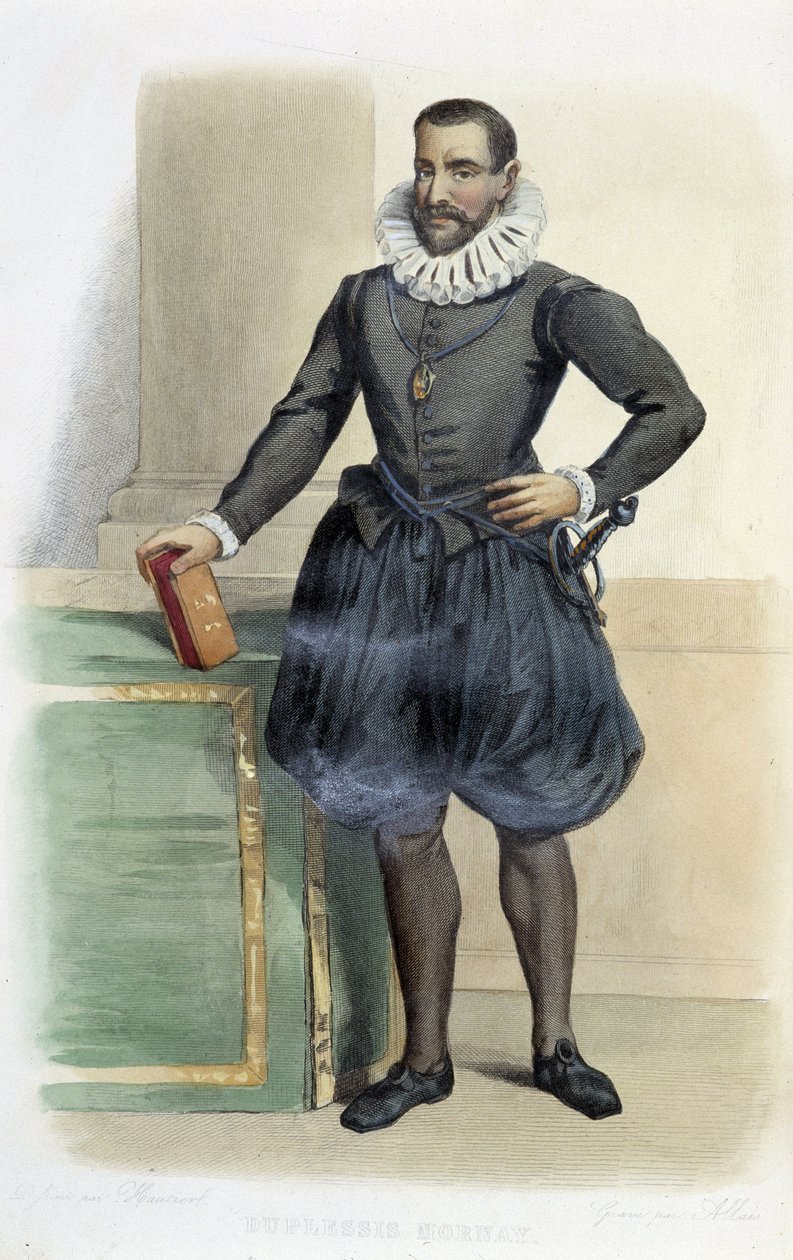 Philippe de Mornay, Plessis Marlyn herra, dit Duplessis Mornay, Ranskan valtiomies (1549-1623). - teoksessa ""The French Plutarch", toim. Mennechet tekijältä French School