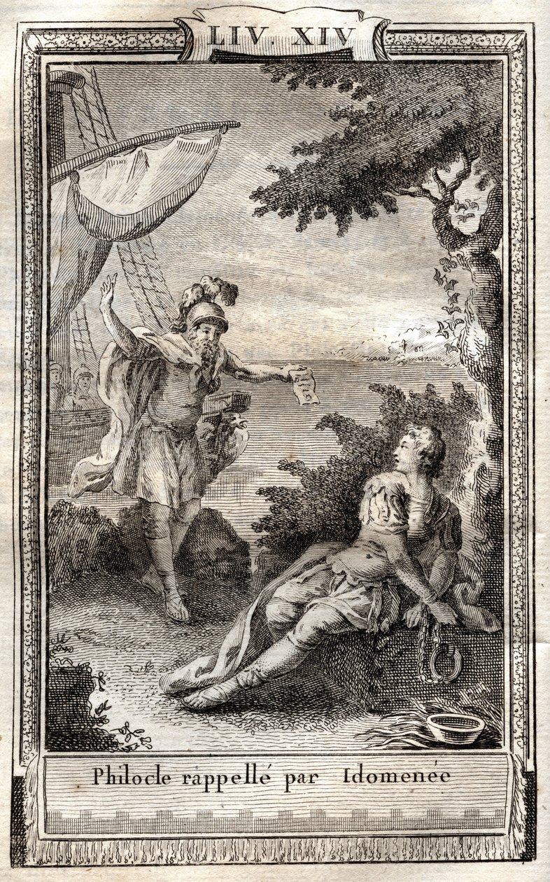 Philocle muistelee Idomeneea - kaiverrus vuodelta 1798 Monnet