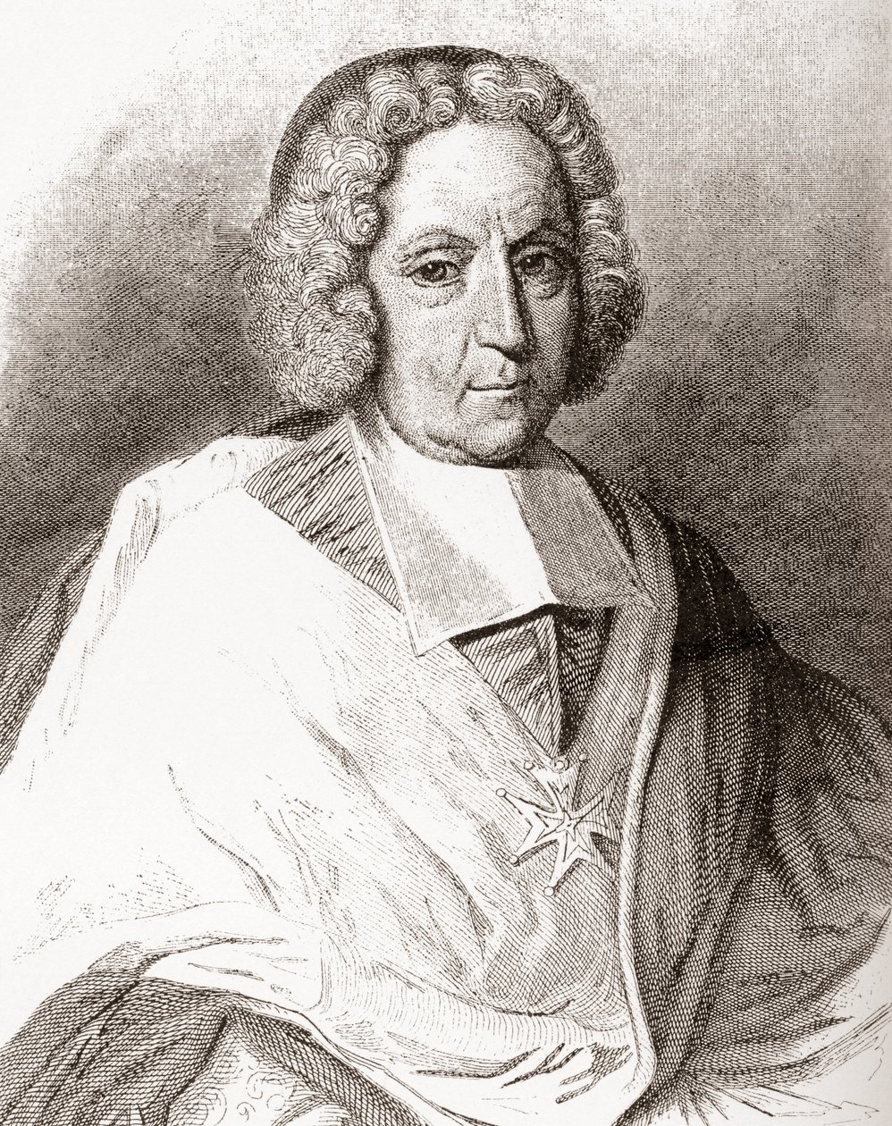 Pierre-Paul Guérin de Tencin, 1679-1758. Ranskalainen kirkollinen, Embrunin ja Lyonin arkkipiispa ja kardinaali. Les Heures Libres, julkaistu 1908. tekijältä French School