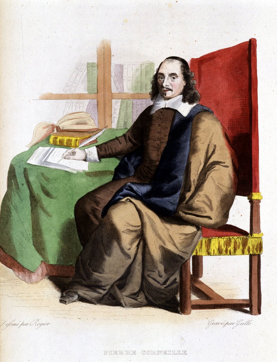 Pierre Corneille (1606 - 1684) - teoksessa Toim. Mennechet, "" Ranskalainen Plutarch"" tekijältä French School