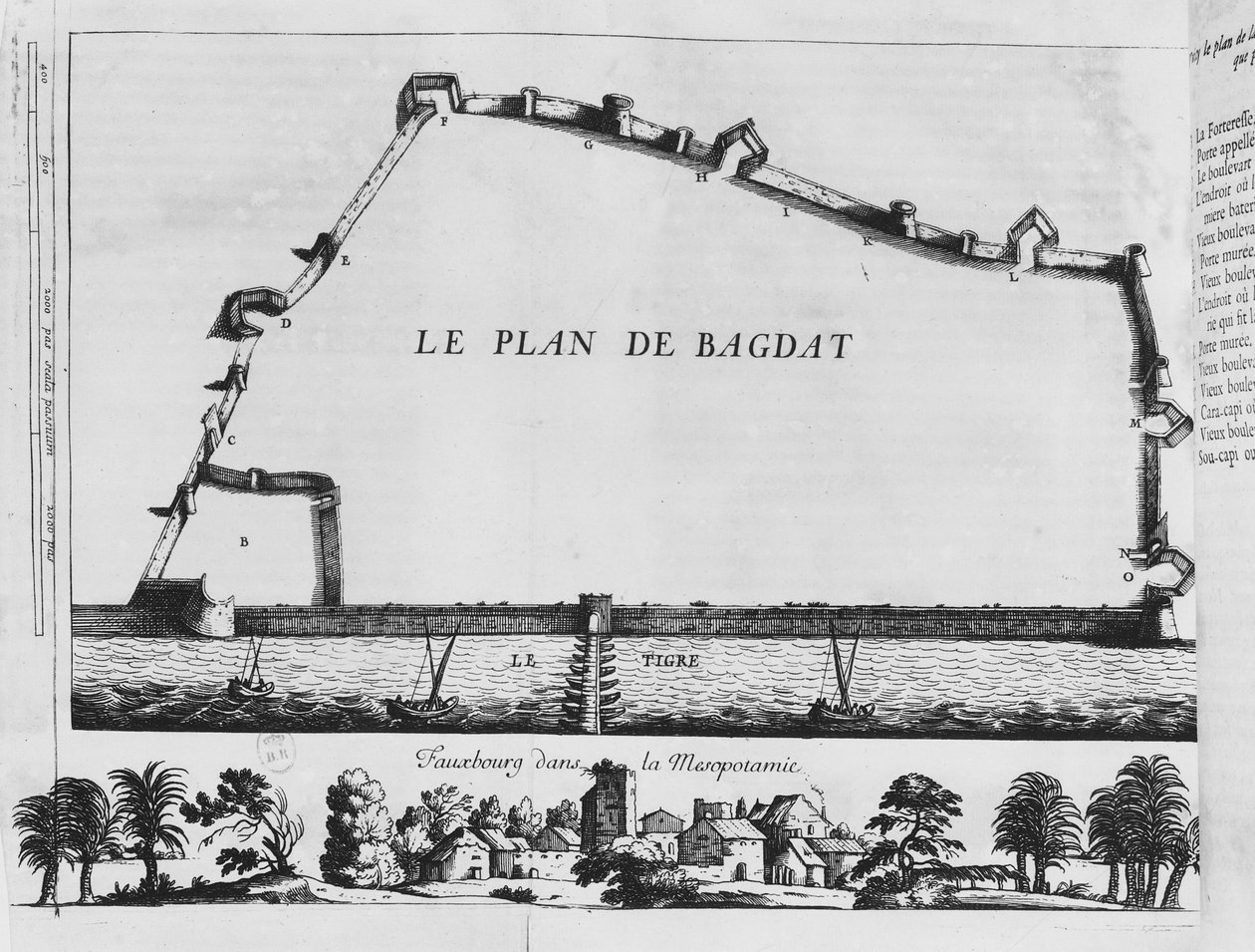 Bagdadin kartta, J. B. Tavernierin kuusi matkaa, 1676 tekijältä French School