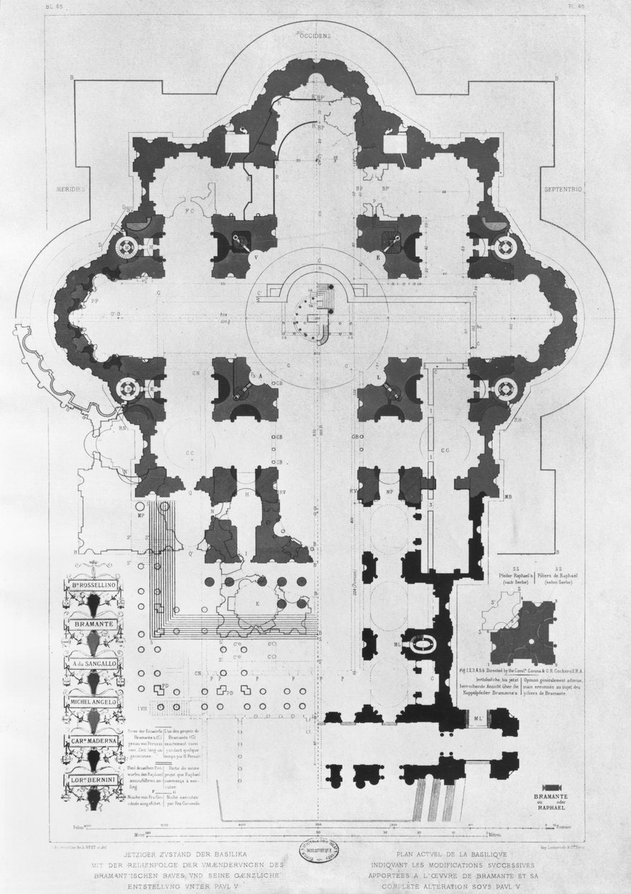 Pietarin basilikan suunnitelma tekijältä French School