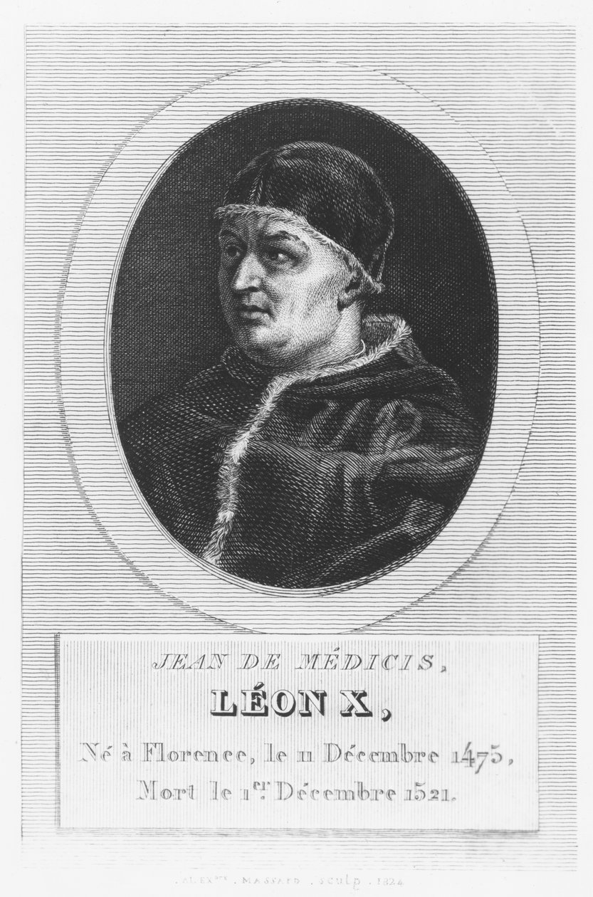 Paavi Leo X, Giovanni di Lorenzo de Medici (kaiverrus) tekijältä French School